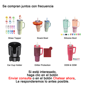 OEM ODM Soporte Vaso Termicos Acero Inoxidable 304 De Doble Pared De 40 oz Con Asa Y Tapa 40 oz Vaso con mango - Product Image 6