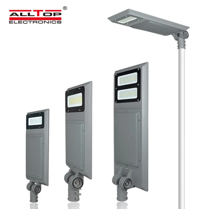 ALLTOP Lampu Jalan Led Surya Semua Dalam Satu, Hemat Energi Luar Ruangan Tahan Air Ip65 60W 100W