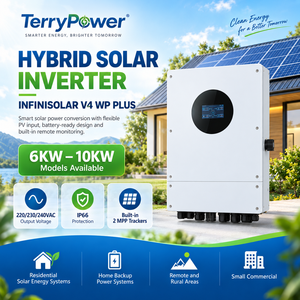 Onduleur solaire hybride monophasé 6KW 8KW 10KW double MPPT 48V pour batterie lithium WiFi IP66 raccordé au réseau ou hors réseau à onde sinusoïdale pure - Product Image 3