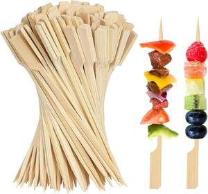 Bâtonnets de bambou naturels de couleur verte, style japonais, 10 cm, mini-épingle à brochettes Teppo pour plats raffinés, vente en gros, directement de l'usine - Product Image 2