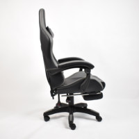 Silla Profesional para Deportes Electrónicos, Silla de Cuero Reclinable para PC con Reposacabezas y Reposabrazos Ajustables, Silla para Juegos de Computadora