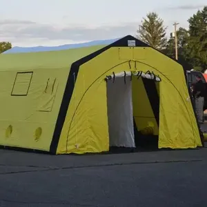 방수 및 방풍 신속 전개 구조 휴대용 텐트 안전 샤워 포함 대형 유해 제염 텐트