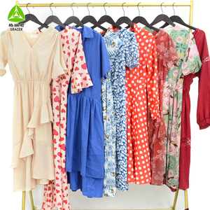 Lady's Summer Africa Style Vestido de algodón usado en pacas de ropa de <span class=keywords><strong>marca</strong></span> 45kg MOQ - Product Image 1