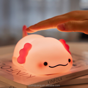 EGOGO-Lámpara LED para mesita de noche con diseño de Axolotl, minilámpara recargable de silicona para decoración de dormitorio y sala de estar - Product Image 6