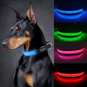 Rechargeable <strong>LED</strong> Light-Up <strong>Dog</strong> <strong>Collar</strong> Waterproof Tactical Style Night Walking Glowing <strong>Collar</strong> for Small Medium Large <strong>Dogs</strong> - Product Image 2