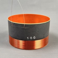 Haut-parleur de scène à bobine mobile en fibre de verre de 100 mm haute puissance, 100 mm de diamètre, 8 ohms, accessoire interne et externe, prix de gros