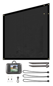 Toldo para Remolque de <span class=keywords><strong>Camping</strong></span> de <span class=keywords><strong>9</strong></span> x 7 Pulgadas, Malla Negra, Bloqueador UV, Toldo Lateral para Autocaravana, Parasol - Product Image 4
