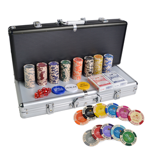 400 unids/set 14g juegos de fichas de póker <span class=keywords><strong>Casino</strong></span>, coloridas fichas de arcilla Texas Hold'em juegos de Chips + caja de Metal - Product Image 1