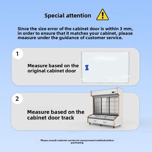 Vitrine à <span class=keywords><strong>porte</strong></span> incurvée en verre trempé pour congélateur et réfrigérateur avec fonction <span class=keywords><strong>de</strong></span> conservation <span class=keywords><strong>de</strong></span> la fraîcheur et couvercle coulissant personnalisable - Product Image 5