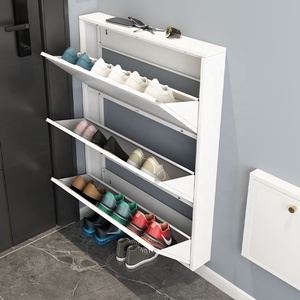 Scarpiera Salvaspazio Pieghevole e Sottile a Più Livelli, Mobiletto Organizer in Metallo per Ingresso e Soggiorno - Product Image 3