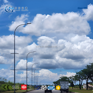 Acier galvanisé à piles solaire extérieur du réverbère de LED IP66 3m-application simple de route de double bras de gamme de taille de 12m - Product Image 5