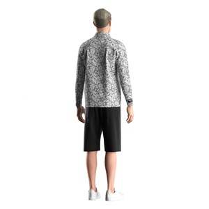 Polo décontracté pour homme à manches longues, de bonne qualité, avec logo personnalisé, style color block, col rabattu, idéal pour le golf - Product Image 6