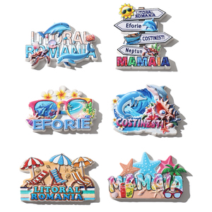 Aimants de réfrigérateur personnalisés avec logo imprimé, souvenirs, impression UV 3D, Résine, Gécko de la plage de Neptun, Roumanie, Mamaia, Personnalisable - Product Image 6