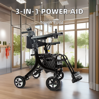 Elektrischer Rollstuhl und Rollator als Gehhilfe für Rehabilitationsbedarf