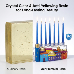 Menorá de Cerámica Pintada a Mano con Diseño de Animales, Portavelas Decorativo para Hanukkah, Inspirado <span class=keywords><strong>en</strong></span> la Tierra Santa, para el Hogar - Product Image 3