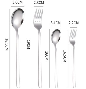 New <span class=keywords><strong>Fancy</strong></span> Flatware đồ ăn bạc Thép không gỉ muỗng dao nĩa thiết lập dao kéo - Product Image 6