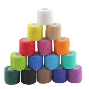 Op Maat Gemaakte Multi-Color Elastische Medische 10Cm * 4.5M Latex Vrije Zelfklevende Samenhangende Bandage Voor Sportbescherming