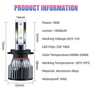 Popnow V7 <span class=keywords><strong>prix</strong></span> d'usine phare Led voiture 9005 9006 ampoule Led Plug and Play H11 H4 H7 phares Led - Product Image 6