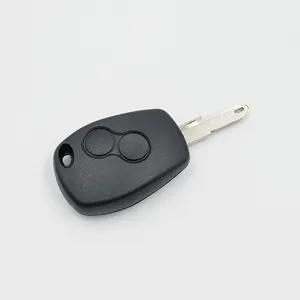Sarung kunci mobil kualitas unggul 2 tombol langsung pabrik cangkang kunci mobil pengganti dengan pisau cocok untuk Renault