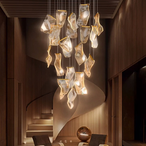 Custom Made Modern LED Acrylic Chandelier Large Indoor Decoration Pendant <b>Light</b> Fixture Remote Control for Hotel Villa Staircase - Product Image 1