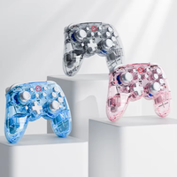 Control Inalámbrico Transparente y Colorido para Nintendo Switch, Joystick Dual Hall