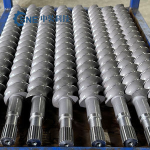 Plastik ve kauçuk ekstruder makinesi parçası Sextruder çift vida için ikiz konik silindir vida ve varil - Product Image 1