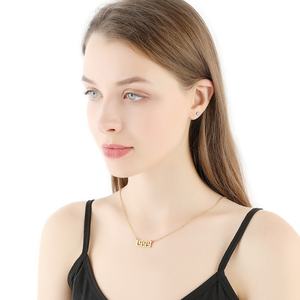 Gioielli alla Moda, Collana con Ciondolo a Forma di Numeri, Placcata in Oro 18K, in Acciaio Inossidabile, per Donne - Product Image 3