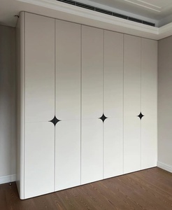 Armario doble de estilo moderno con material de puerta de MDF de diseño en línea para muebles de dormitorio de hogar o hotel para uso en apartamentos - Product Image 2