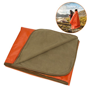 Manta de Forro Polar Coral Rectangular Color Café, Saco de Dormir Portátil para Acampar al Aire Libre, Tamaño Adulto, Diseño Resistente al Viento - Product Image 3