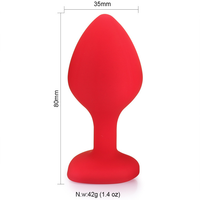 Japanischer Bestseller Butt Plug Analer Silikon-Dildo Kleiner Diamant-Schmuck Anales Sexspielzeug für Frauen
