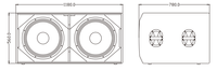 Dual 18 "Bass Reflex Design Salones multifunción Hotel Clubs Tourig Configuración de unidad de alta calidad Subwoofer