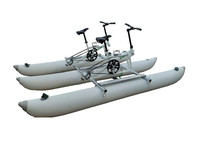 Vélo aquatique gonflable OEM ODM avec cadre en aluminium, matériau PVC, technologie Drop Stitch, propulsion humaine, à vendre