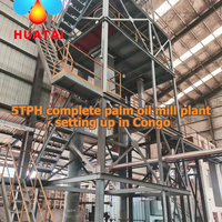 Ligne de production d'huile de palme brute de 1 à 100 TPH pour l'Afrique avec décortiqueuse, expulseur et clarificateur pour fabricants d'huile de palme
