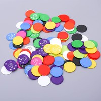 Jetons en plastique ronds avec logo ou numéros pour jeux de société et programmes incitatifs