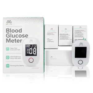 Medical Grade Accurate 8 Electrodes Portable Bluetooth Glucose Meter Test Kit With Leading HCT Correction Technology