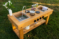 Étagère de cuisine en bois démontable et mobile au design moderne et simple, avec évier factice fonctionnel, jouet de rangement Montessori pour chambre d'enfant