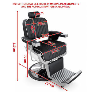 Silla de barbero hidráulica de alta resistencia, venta al por mayor de fábrica, muebles de salón de belleza, silla de barbero giratoria con inclinación ajustable. - Product Image 2