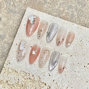 <span class=keywords><strong>Ongles</strong></span> à presser tendance, faits main, couvrance totale, avec strass, gel UV, colorés, pré-collés – Nouveauté très prisée - Product Image 3