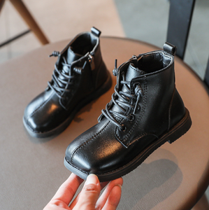 Nouvelles bottes pour enfants, pointures 21-36, bottes noires en cuir PU imperméables, chaussures d'hiver pour enfants, bottes pour filles - Product Image 2