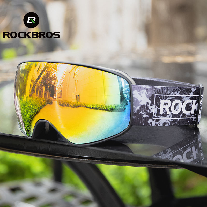 ROCKBROS Ski Glasses Snow Goggles for Kids Adult Double Lens High Quality  Ski Polarized Anti-fog Snowboard Goggles