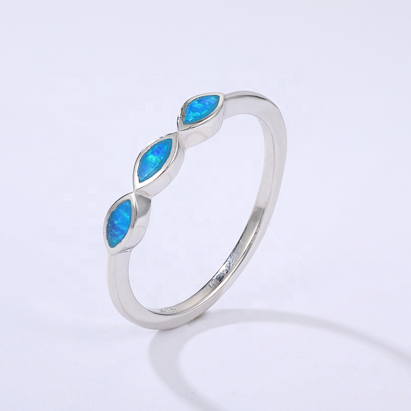 Australisches Blau Feuer Opal W Saphir Original Sterlingsilber Ring Größe 3 Australisches Blau Feuer Opal W Saphir Original Sterlingsilber Ring Größe 3