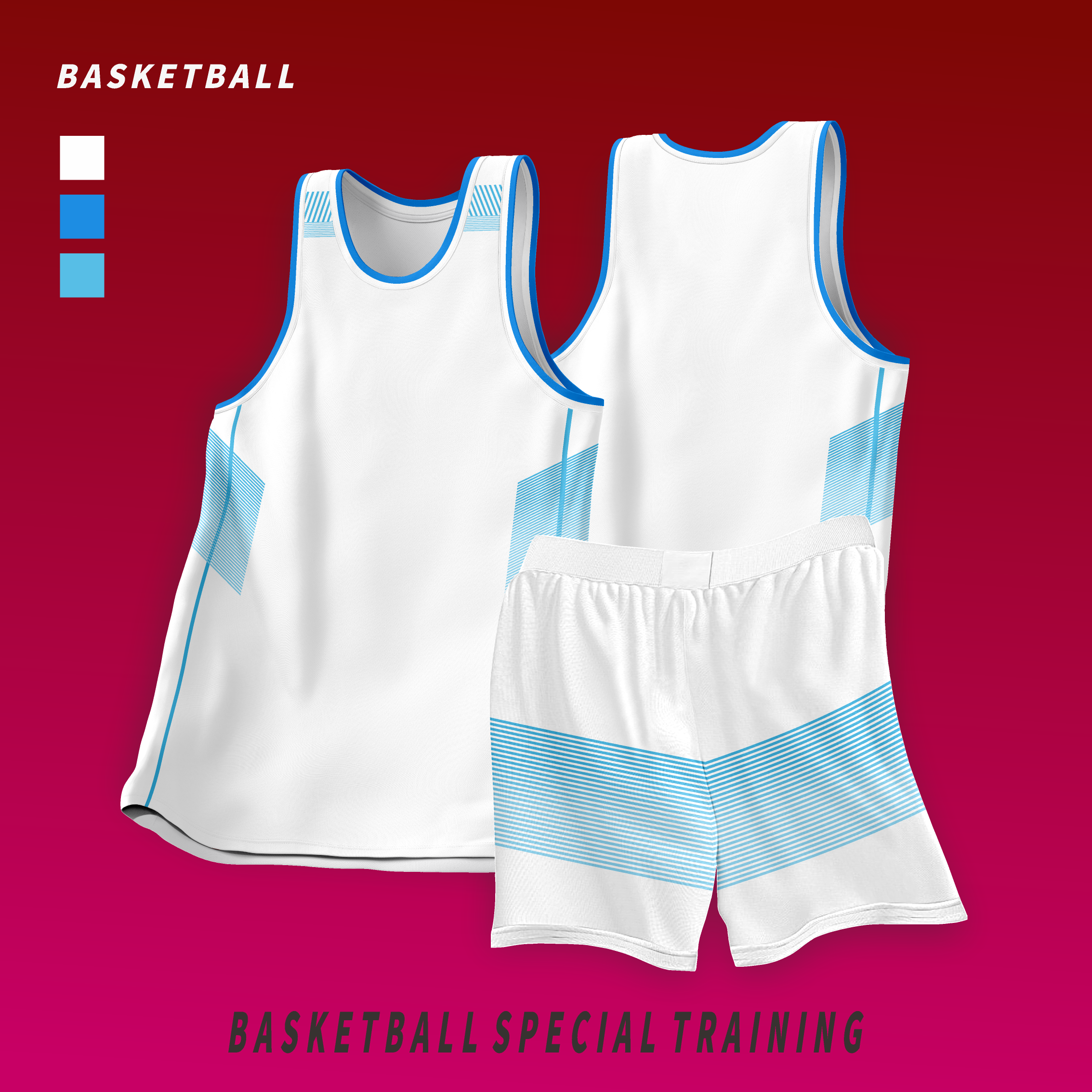 ขาว + น้ำเงิน