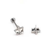 Prix d'usine, clous d'oreille unisexes en alliage de titane G23, clous de lèvre F136 Trident, bijoux de piercing pour l'oreille avec pierre, bijoux pour le corps