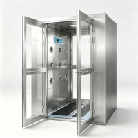Nouvelle Douche d'Air en Acier Inoxydable 304 avec Filtre HEPA, Nettoyage Automatique des Semelles de Chaussures, Capacité 2-3 Personnes, pour Salles Blanches, Alimentation et Pharmacie