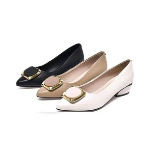 Zapatos de Tacón Personalizados Xinzirain para Mujer, Zapatos de Tacón Bajo de Cuero Genuino de Alta Calidad, <span class=keywords><strong>Tacones</strong></span> de Aguja de 4 cm - Product Image 1