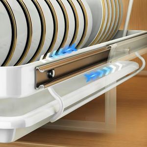 Gabinete escurridor de <span class=keywords><strong>platos</strong></span>, <span class=keywords><strong>estante</strong></span> <span class=keywords><strong>para</strong></span> cajones, <span class=keywords><strong>estante</strong></span> <span class=keywords><strong>para</strong></span> cuencos, placa de diferente distancia, soporte de cocina, placa deslizante, <span class=keywords><strong>estante</strong></span> de cocina - Product Image 5