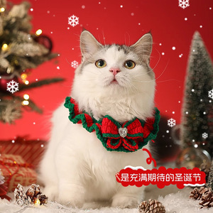 <b>Cat</b> <b>clothes</b>, autumn and winter pet scarves, cute collars, <b>cat</b> accessories, bibs, kitten hats, dog scarves, Christmas - Product Image 1