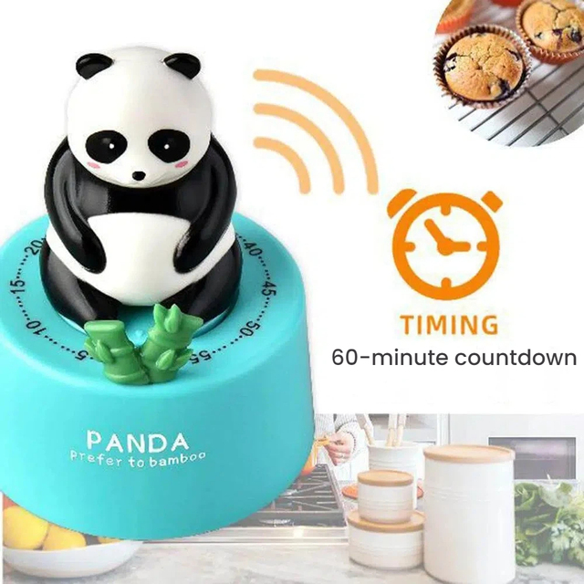 Household Cute Animal Mechanical Timer Cute Panda Child Time Manager Student Learn Self-discipline Remind Timers Kitchen Timer