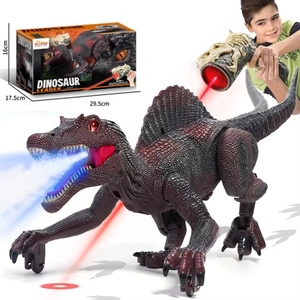 Hot Bán RC Động Vật Spinosaurus Đồ Chơi Đi Bộ Robot Khủng Long RC Đồ Chơi 2 Trong 1 Ánh Sáng Đuổi Theo Phun 5ch Từ Xa Điều Khiển Hồng Ngoại Khủng Long - Product Image 1