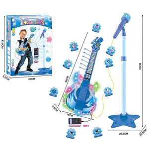 Jinming çocuk oyuncakları elektronik gitar mikrofon çocuklar için oyuncak seti enstrüman